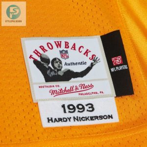 Mens Tampa Bay Buccaneers 1993 Hardy Nickerson Mitchell Ness Orange Authentic Throwback Retired Player Jersey stylepulseusa 1 4