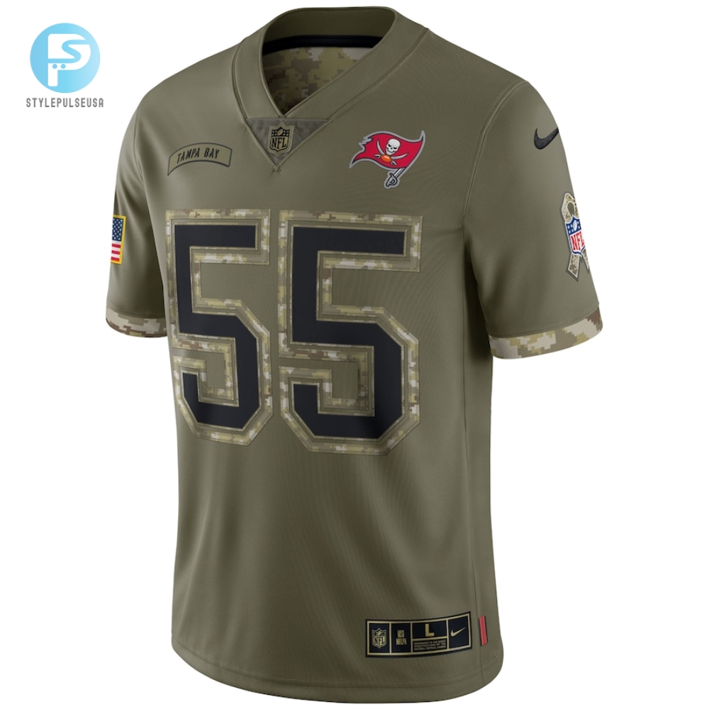 Mens Tampa Bay Buccaneers Derrick Brooks Nike Olive 2022 Salute To Service Retired Player Limited Jersey 
