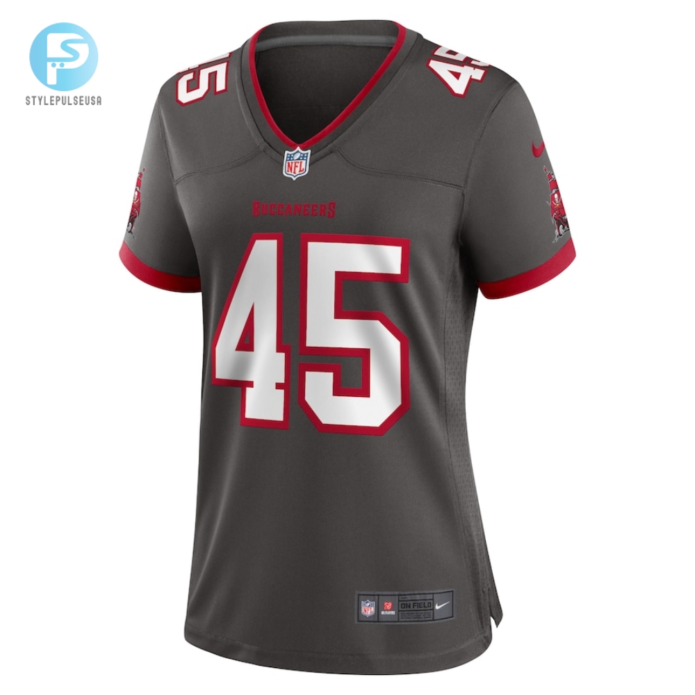 Womens Tampa Bay Buccaneers Devin White Nike Pewter Game Jersey 