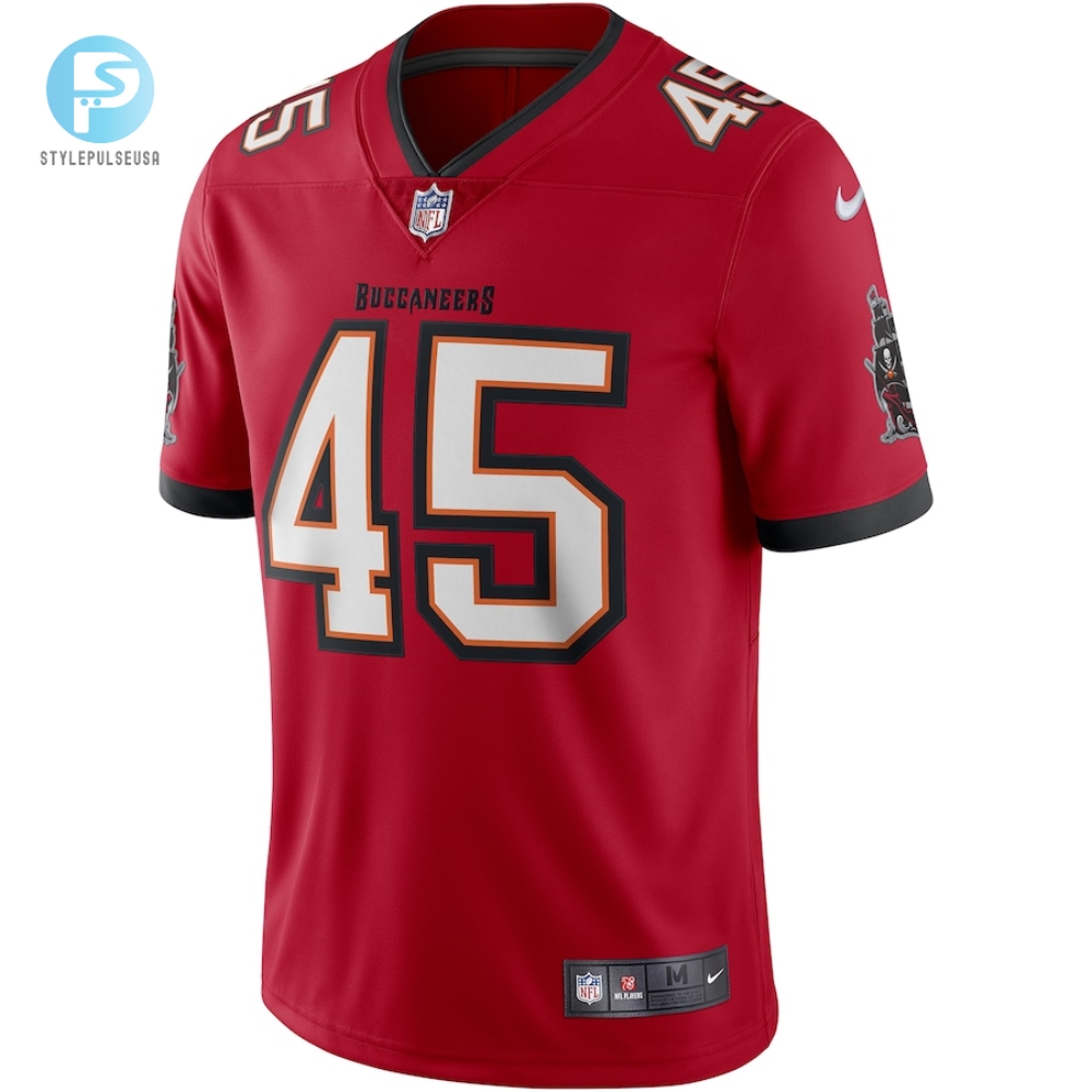 Mens Tampa Bay Buccaneers Devin White Nike Red Vapor Limited Jersey 