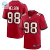 Mens Tampa Bay Buccaneers Anthony Nelson Nike Red Game Jersey stylepulseusa 1