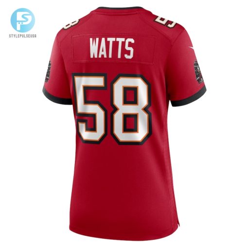 Womens Tampa Bay Buccaneers Markees Watts Nike Red Game Jersey stylepulseusa 1 2