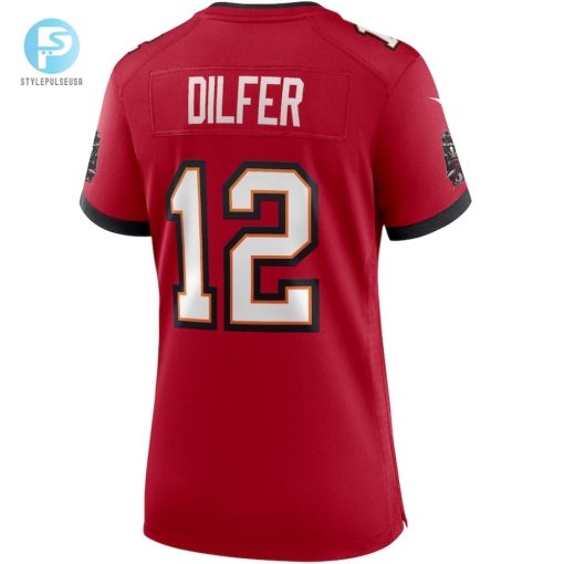 Womens Tampa Bay Buccaneers Trent Dilfer Nike Red Game Retired Player Jersey stylepulseusa 1 2