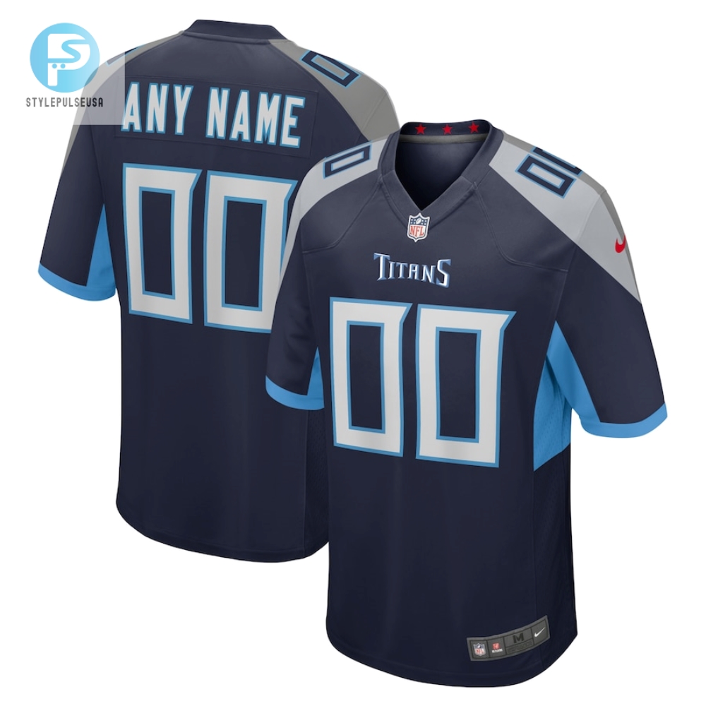 Mens Tennessee Titans Nike Navy Custom Jersey stylepulseusa 1