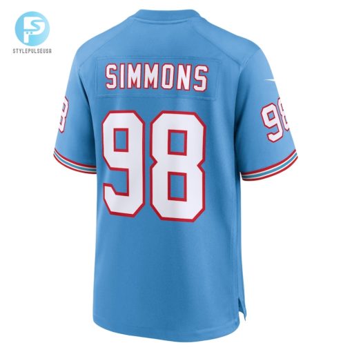 Mens Tennessee Titans Jeffery Simmons Nike Light Blue Oilers Throwback Alternate Game Player Jersey stylepulseusa 1 2