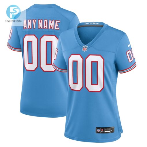 Womens Tennessee Titans Nike Light Blue Oilers Throwback Custom Game Jersey stylepulseusa 1