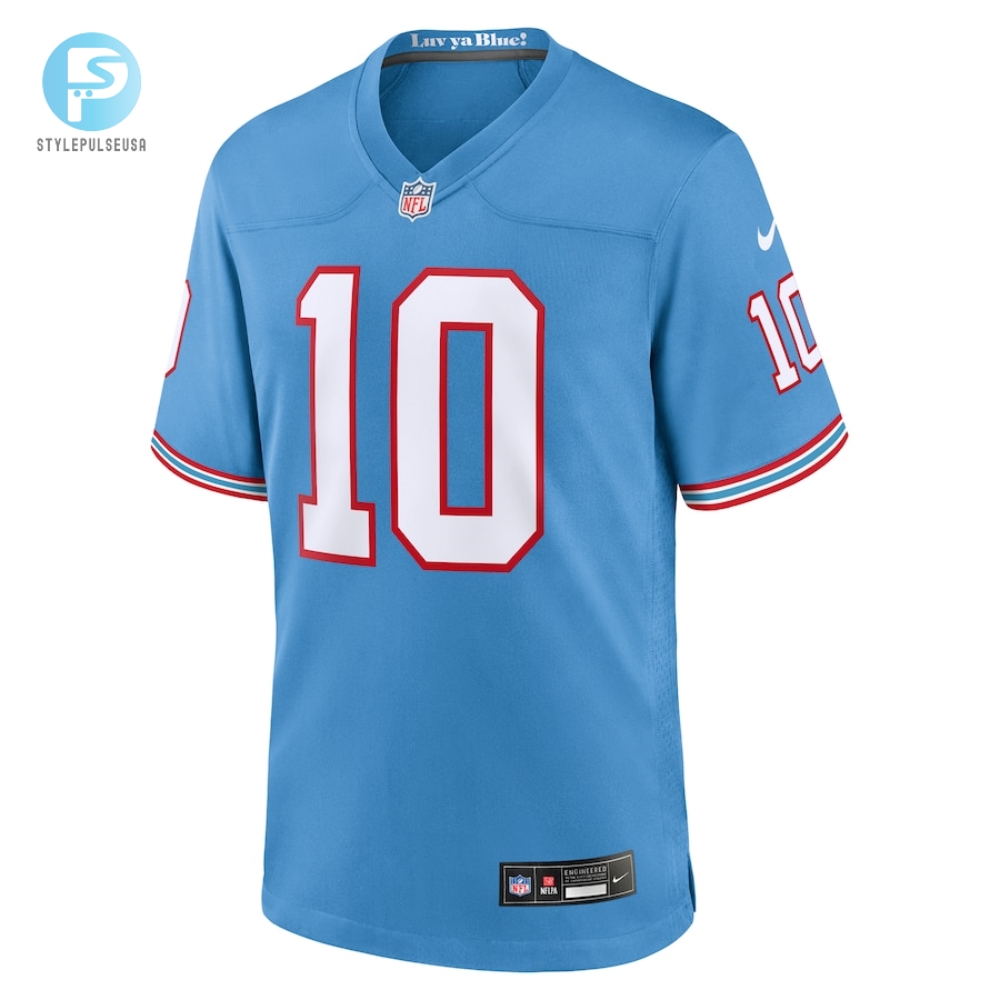 Mens Tennessee Titans Deandre Hopkins Nike Light Blue Oilers Throwback Player Game Jersey 
