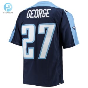 Mens Tennessee Titans Eddie George Mitchell Ness Navy Big Tall 1999 Retired Player Replica Jersey stylepulseusa 1 2