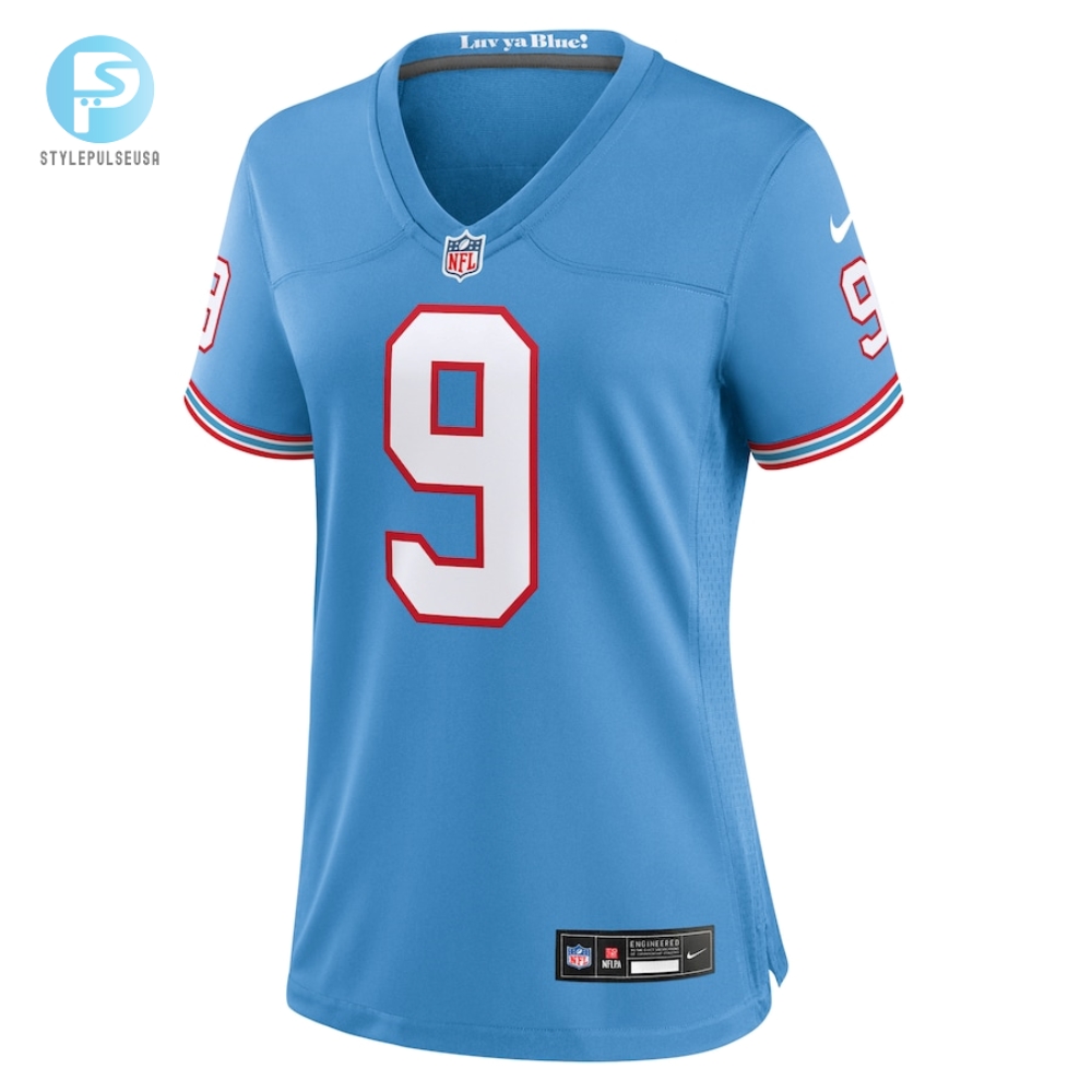 Womens Tennessee Titans Steve Mcnair Nike Light Blue Oilers Throwback Retired Player Game Jersey 