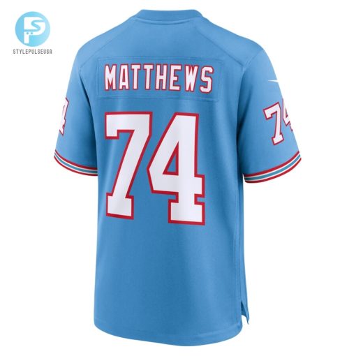 Mens Tennessee Titans Bruce Matthews Nike Light Blue Oilers Throwback Retired Player Game Jersey stylepulseusa 1 2