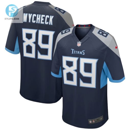 Mens Tennessee Titans Frank Wycheck Nike Navy Game Retired Player Jersey stylepulseusa 1