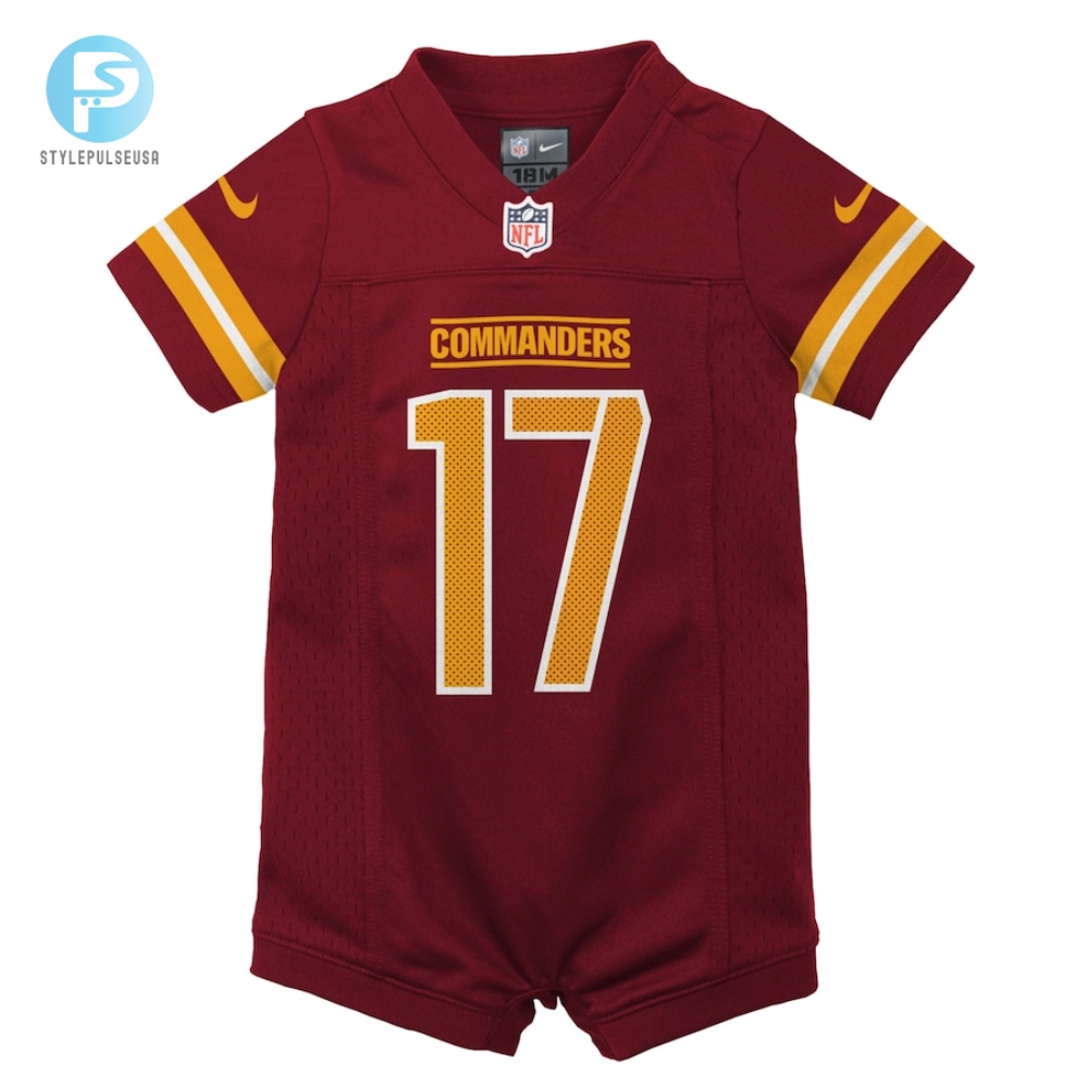 Burgundy Baby Blitz Mclaurin Romper Jersey For Tiny Commanders Fans