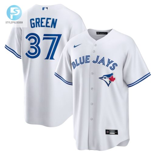 Get Your Green On Chad Green 37 Jays Home Jersey White stylepulseusa 1