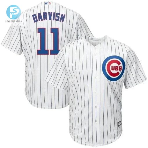 Darvish Delights Cool Cubs Jersey White Royal Chic stylepulseusa 1 1