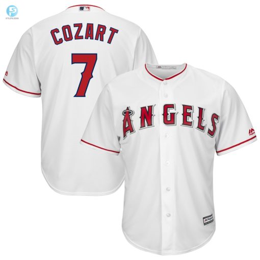 Get Zany With Zack Cozart Angels Cool Base Jersey White Mlb stylepulseusa 1