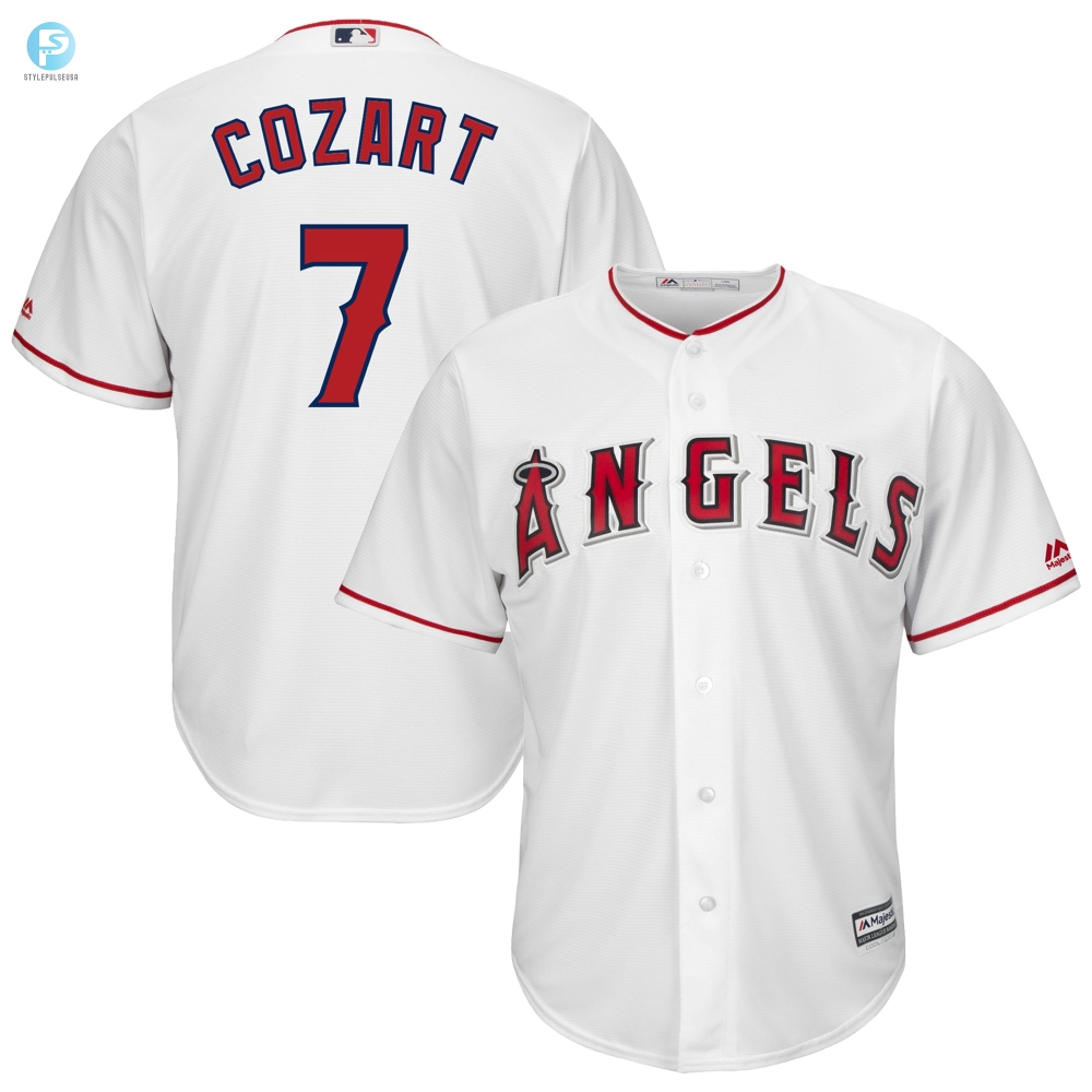 Score Big In Style Zack Cozart Angels Jersey  White Mlb