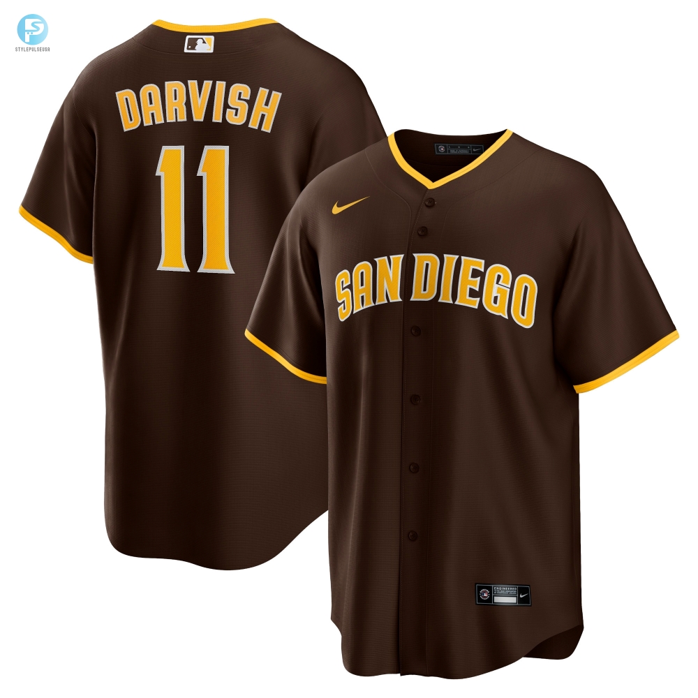 Get A Laugh  A Hit Darvish Padres Jersey  Brown  Bold
