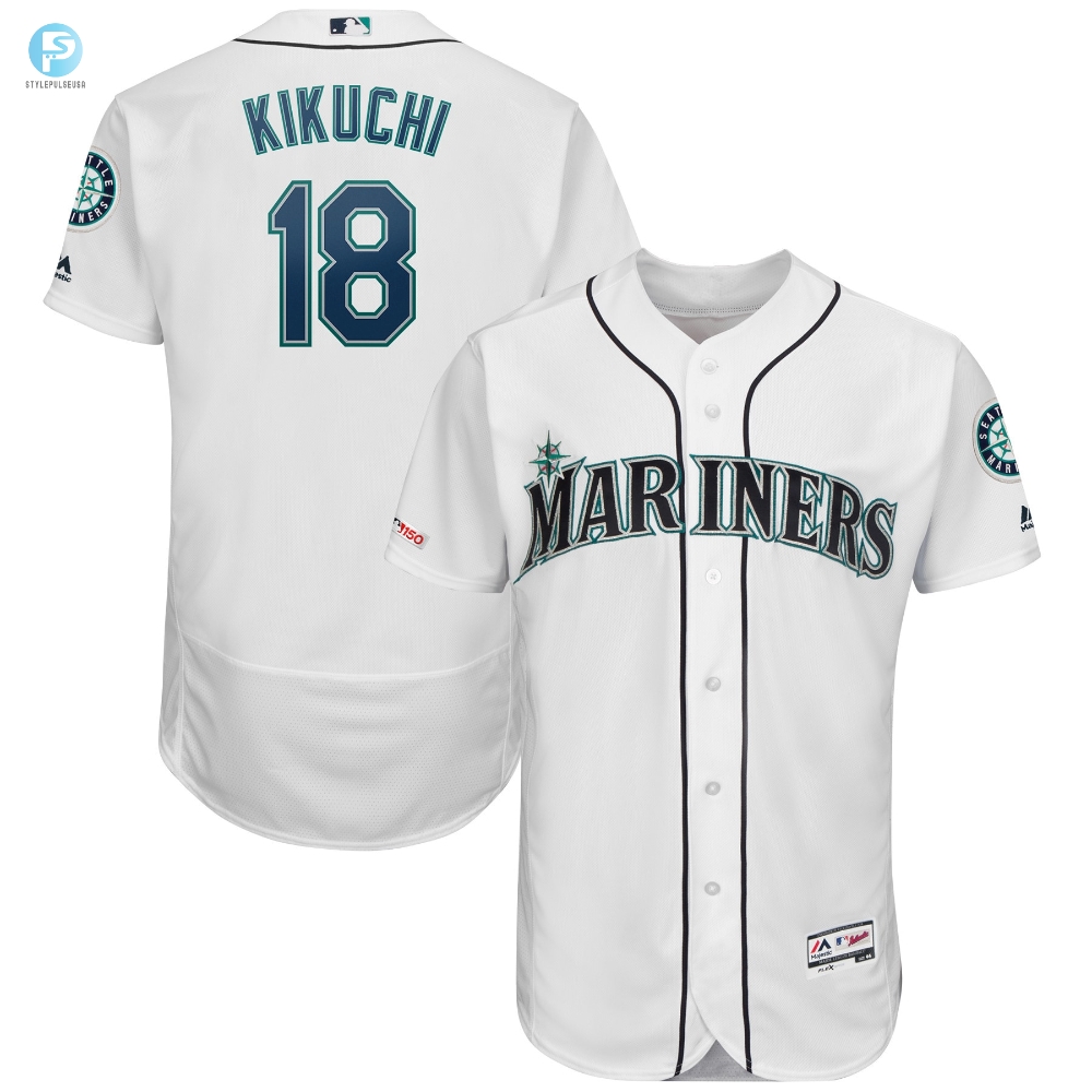 Sport Yuseis Look Majestic Mariners Jersey  White Hot