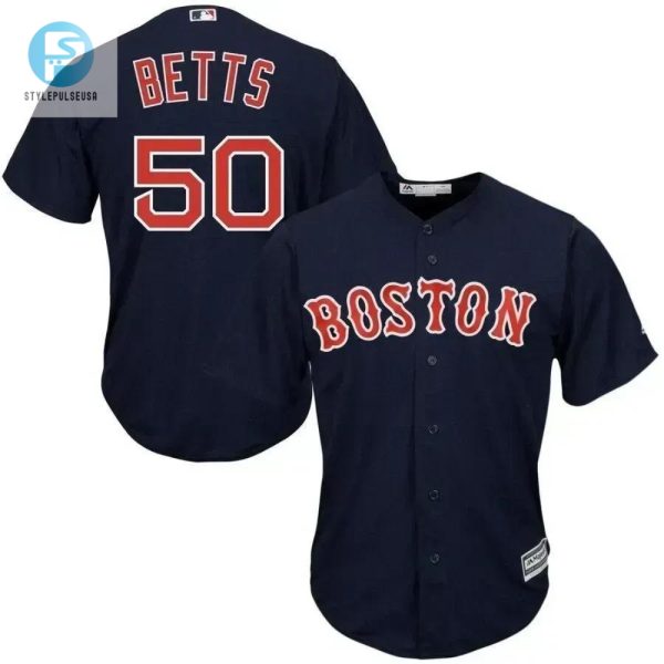 Look Betts In Navy Cool Base Sox Jersey No Soxy Needed stylepulseusa 1