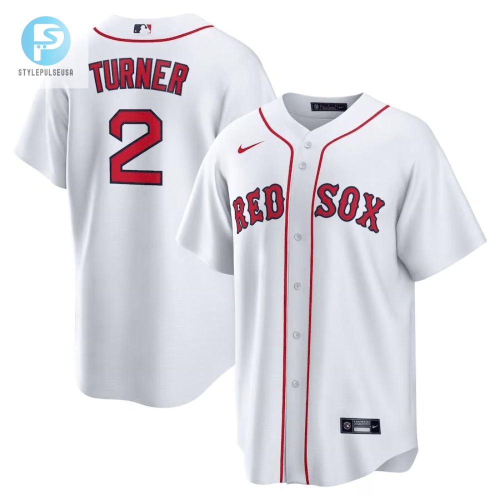 Turn Boston Red Soxy Justin Turner White Jersey