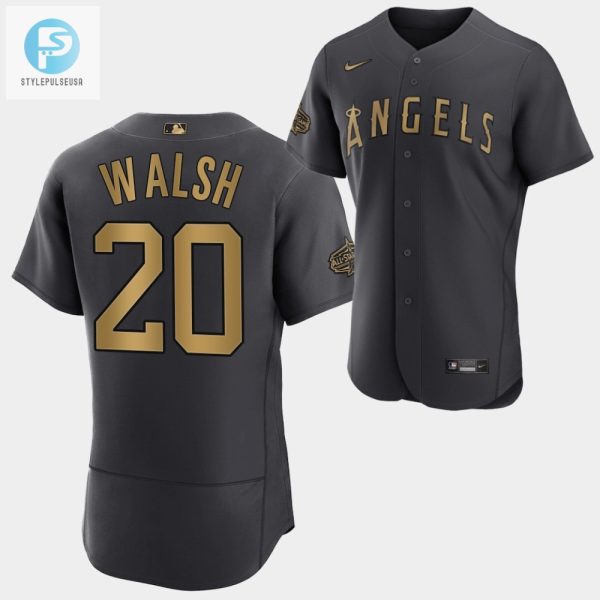 Get Your Halo On Jared Walsh 20 Charcoal Jersey 2223 stylepulseusa 1