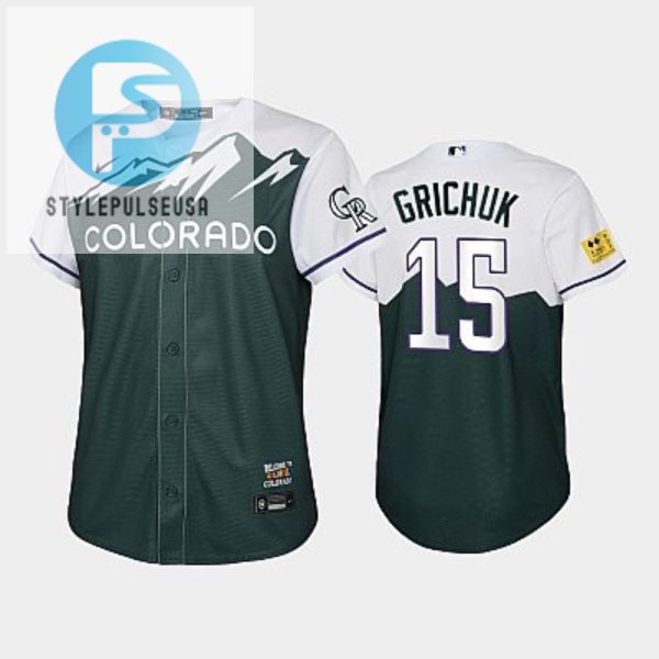 Rock Your Rockies Grichuks Green Youth Jersey Hilarity 2223 stylepulseusa 1