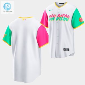 Go Padres Flaunt The Fun 202223 City Connect White Jersey stylepulseusa 1 1