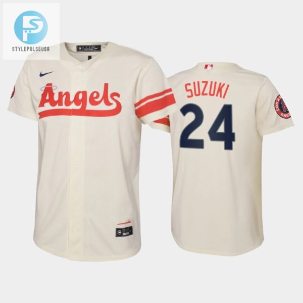 202223 Kurt Suzuki Angels Jersey Cream Of The Crop stylepulseusa 1 1