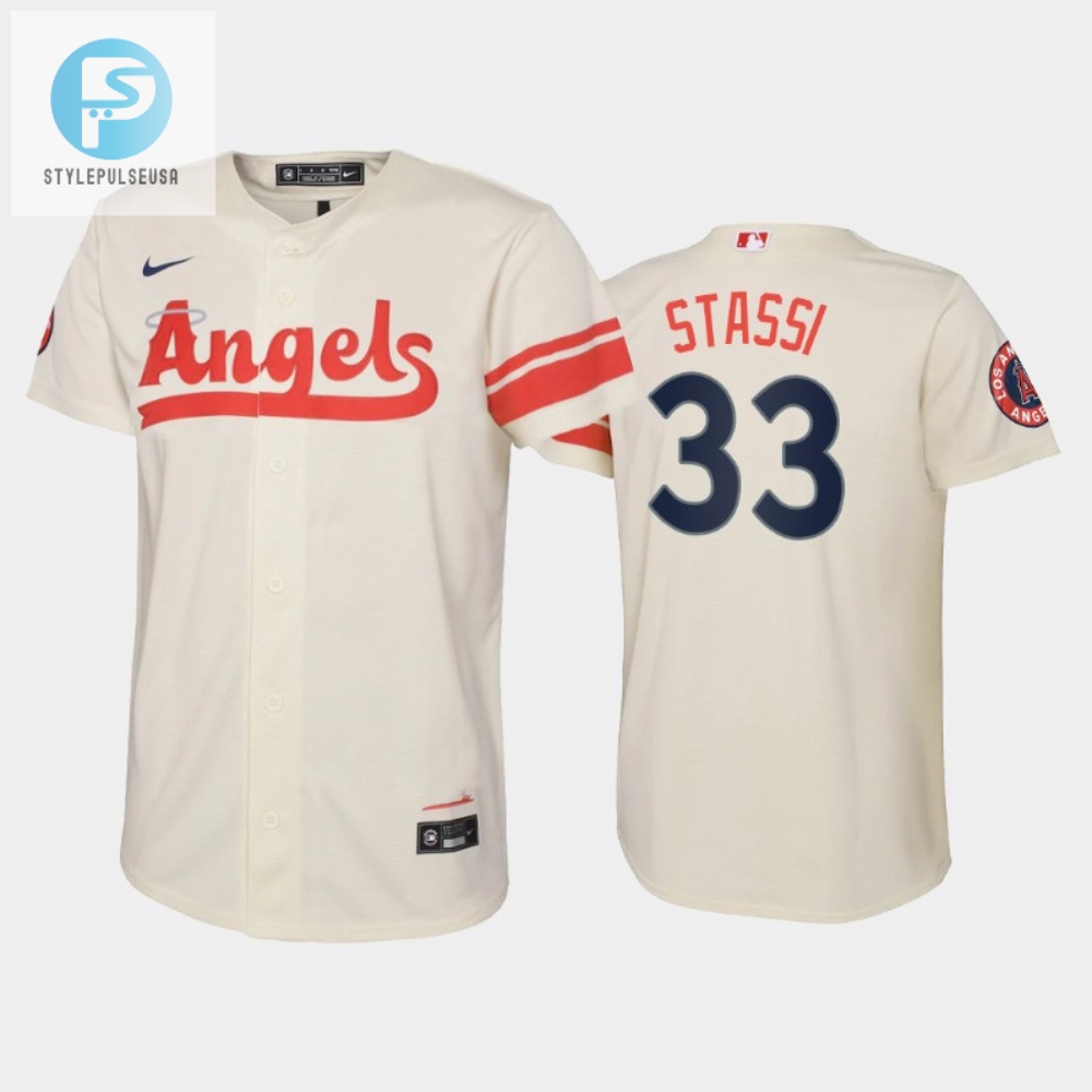 Get Stassified Youth Angels 33 Max Stassi Jersey  Cream