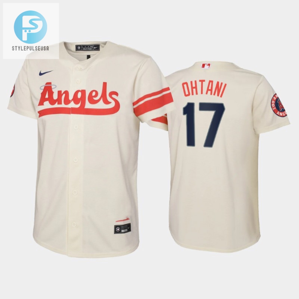 Score Big With Ohtani  Angelic Cream Youth Jersey 202223