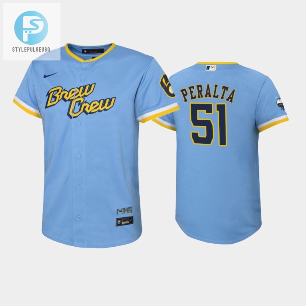 Get Your Powder Blue Freddy Peralta Jersey  Brew Crew Style