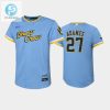 Decked Out In Brew Crew Blue Youth Adames Jersey 2223 stylepulseusa 1