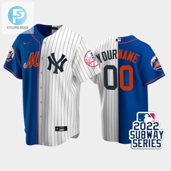 Score Big Laughs 202223 Mets Custom Split Jersey stylepulseusa 1