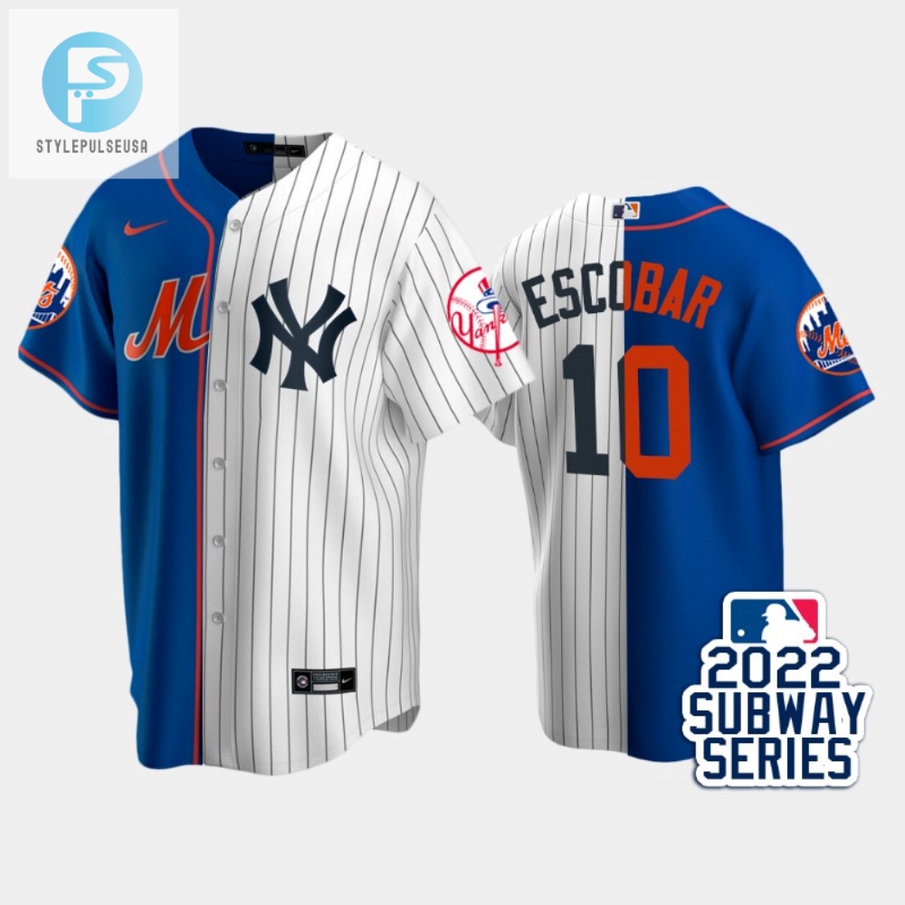 Get Your Laughs Mets Escobar Split Jersey 2223 Season