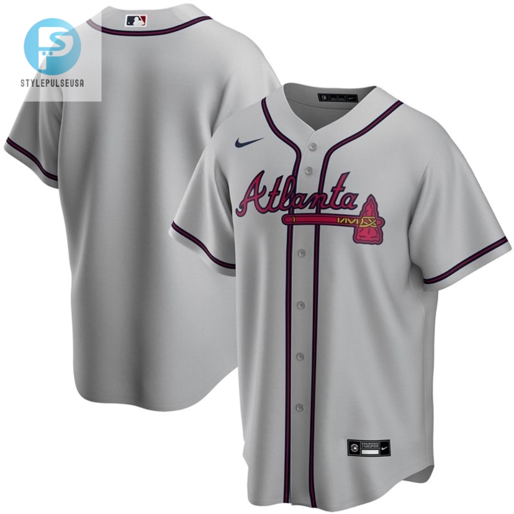 Score Laughs  Wins Atlanta Braves 2020 Mlb Grey Jersey