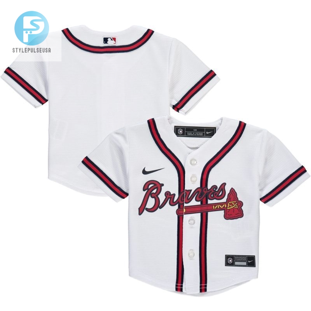 Score Laughs  Runs Funny Atlanta Braves 2020 White Jersey 2