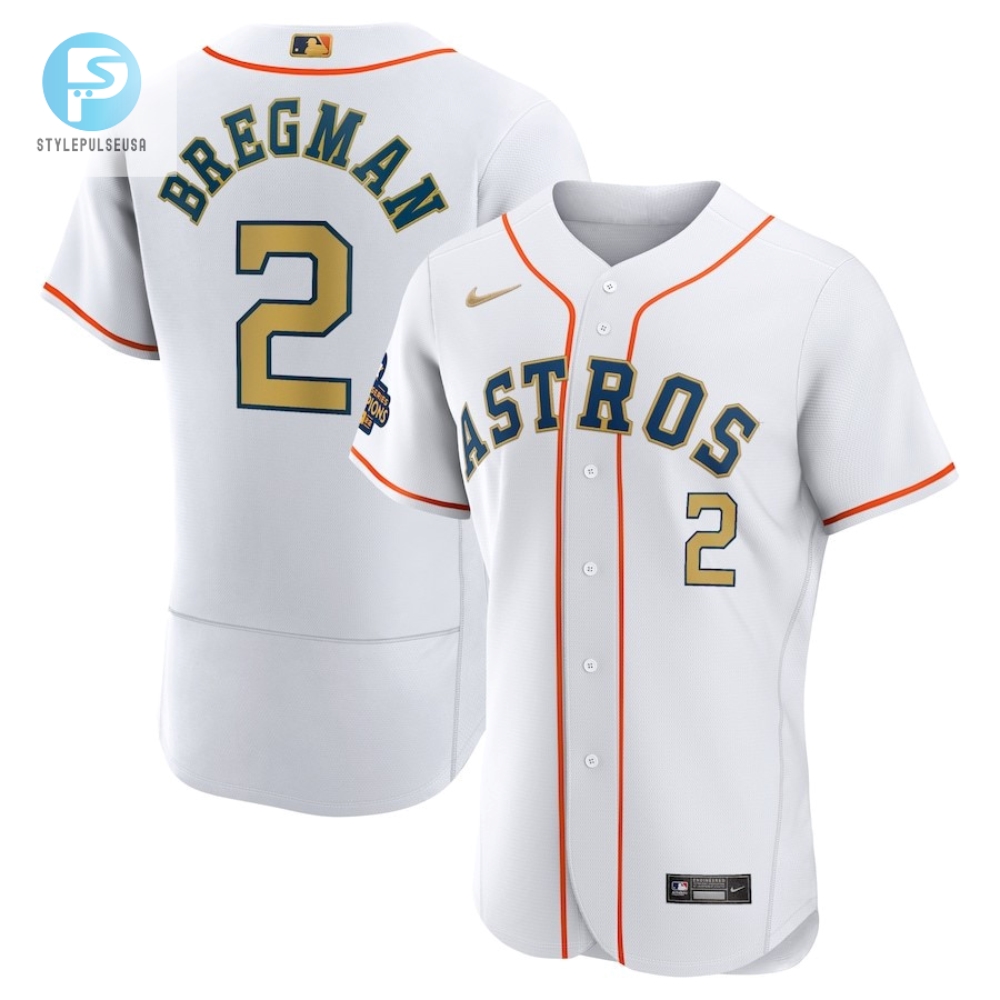 Hit A Home Run In Style  Bregman Gold 2023 Jersey