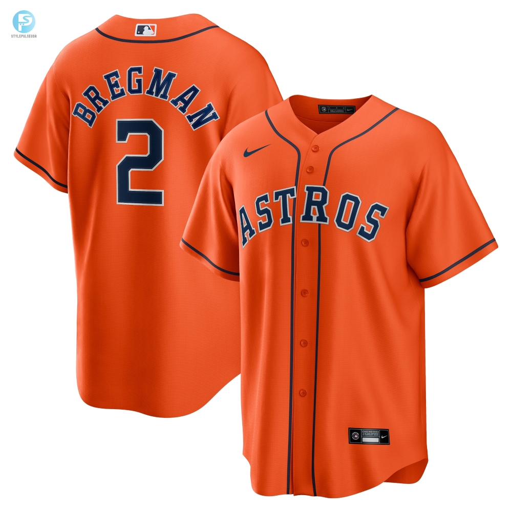 Hit Homers In Hilarity Bregman Astros Jersey  Bold In Orange