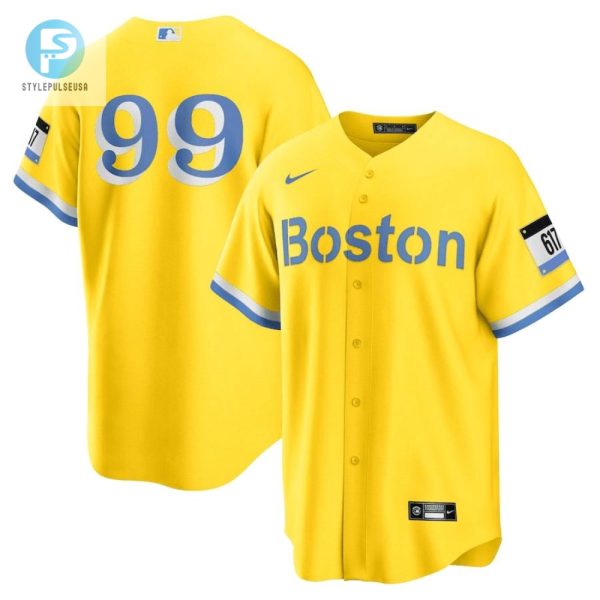 Shine Like Verdugo The Goldblue Red Sox Jersey stylepulseusa 1