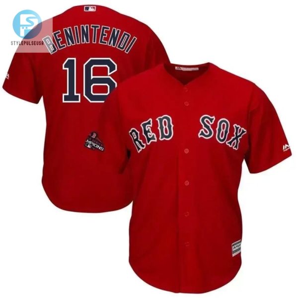 Score Big In Scarlet Benintendi Champs Jersey Red Sox Fans stylepulseusa 1