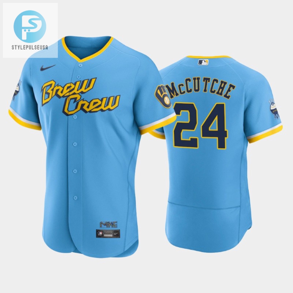 Score Big With Mccutchens Powder Blue Brewers Jersey