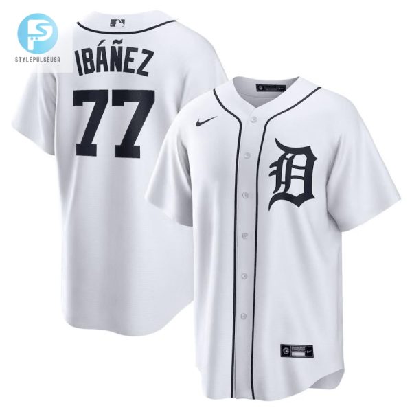 Get Ibanez 77 Laugh Roar In Tigers White Jersey stylepulseusa 1 1