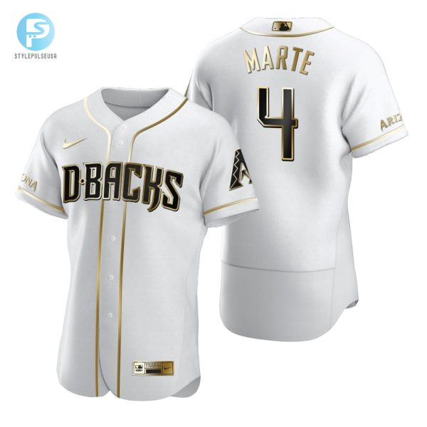 Get Marte Smart Dbacks 4 White Jersey Fans Gold stylepulseusa 1