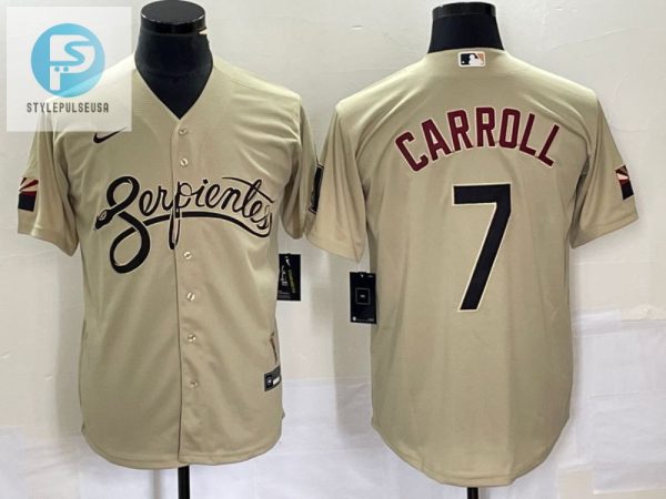 Rock Gold With Diamondbacks Carroll 7 Jersey Homerun Laughs stylepulseusa 1