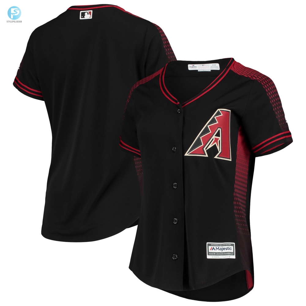 Funny Chic Womens Dbacks Alt Black Jersey  Get It