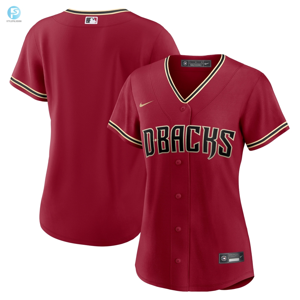 Hit A Home Run In Style Funny Dbacks Womens Red Jersey