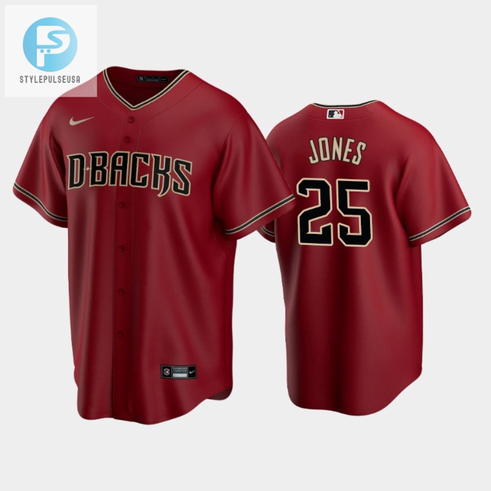 Snag Druw Jones Dbacks Red Jersey  Shine Like A Diamond