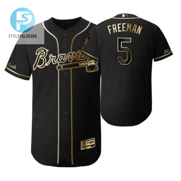 Score Big Laughs Braves 5 Freeman 2019 Black Jersey Gift stylepulseusa 1