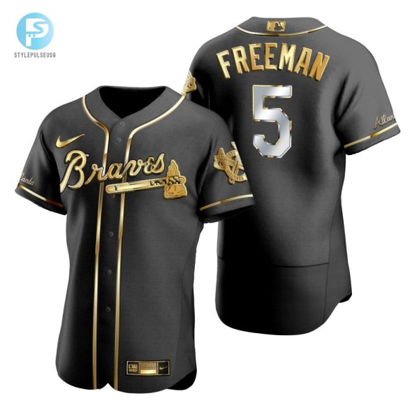 Freddie Freemans Lucky 5 Braves Fans Black Gold Gem stylepulseusa 1 1