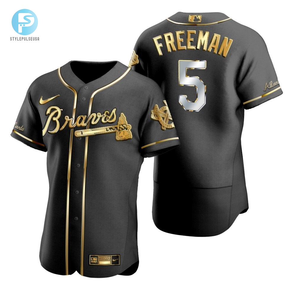 Freddie Freemans Lucky 5  Braves Fans Black Gold Gem